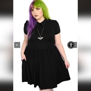 Foxblood Solid Courtney Babydoll Dress 1x